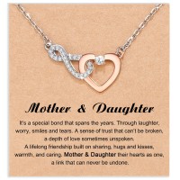 Shelucky Mom Necklace Gifts from Daughter Son, Infinity Heart Pendant Necklace Christmas Jewelry Birthday Gifts for Mom-N005 mom necklace