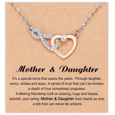 Shelucky Mom Necklace Gifts from Daughter Son, Infinity Heart Pendant Necklace Christmas Jewelry Birthday Gifts for Mom-N005 mom necklace