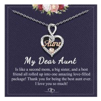 Shelucky Aunt Gifts from Niece,Infinity Love Heart Necklace for Women Girls, Best Aunt Ever Jewelry Gifts for Auntie or Niece on Christmas, Birthday, Mothers Day-N014 Aunt Ne A