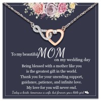 Mother of the Bride Gift/Mother of the Groom Gifts,Infinity Heart Necklace, Wedding Gifts for Mother, Mother-in-law on Wedding Party, Engagement-N025 Bride Mom Ne