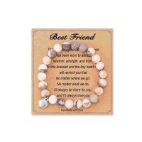 Shelucky Best Friend Gifts for Women, Natural Stone Beaded Friendship Bracelets, Birthday, Valentine's, Thanksgiving, Christmas Gifts for Women, Girls, Bestie Sister,BFF-N028 Best Friend Br