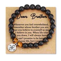 Shelucky Brother Gifts from Sister, Brother Bracelet,Christmas Gifts for brother, Compass Bracelet Homme, Men Jewelry for Men Boys on Birthday Graduation New Year Inspiration-N030 Compass